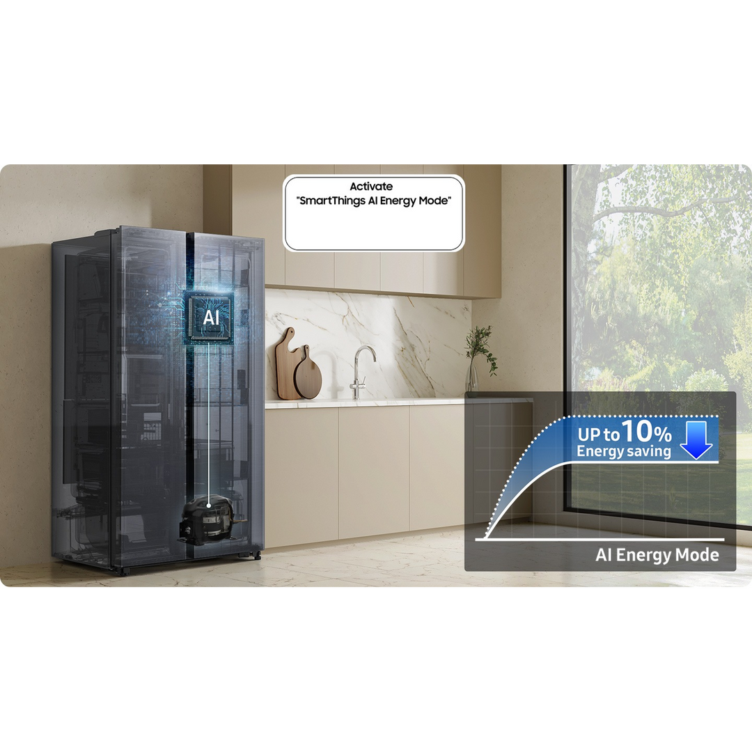 Samsung Bespoke AI Refrigerator SBS AI Energy mode