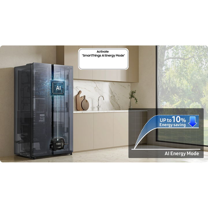 Samsung Bespoke AI Refrigerator SBS AI Energy mode