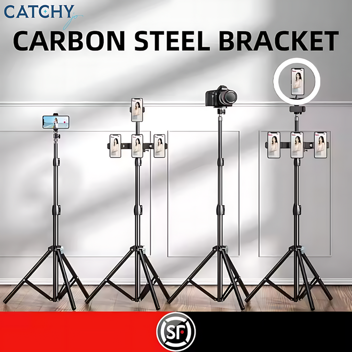 RTAKO portable tripod stand with integrated wireless for mobile phone live broadcasting