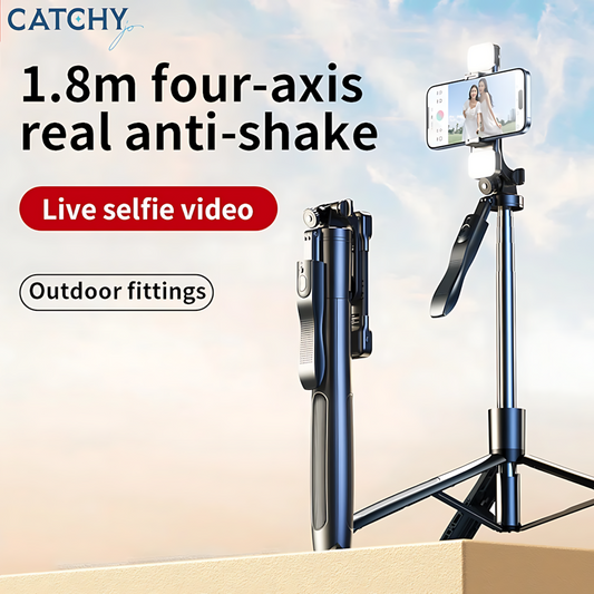 RTAKO Q052 Ultra Wide Angle Selfie Stick With Bluetooth Remote (1.8M)