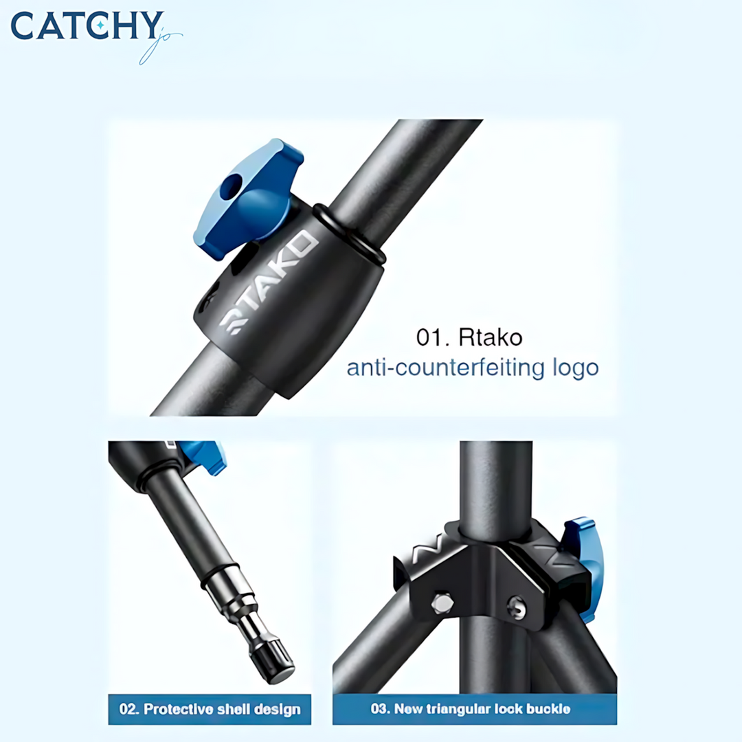 RTAKO ZJ-ZB03 matte finish carbon steel tripod