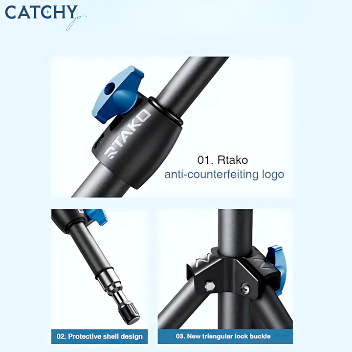 RTAKO ZJ-ZB03 matte finish carbon steel tripod