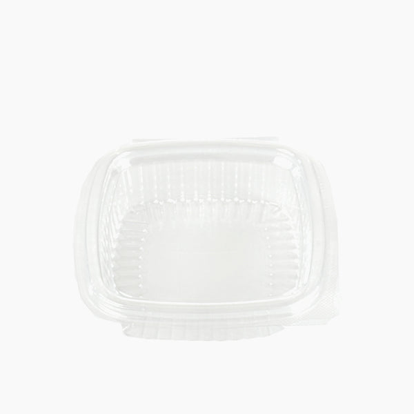 Rz Rectangular Clear Plastic Containers with Hinged Lid 100 Pcs