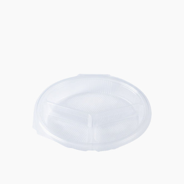 Rz Clear Oval Plastic Containers 600 cc 3 Parts 100 Pcs