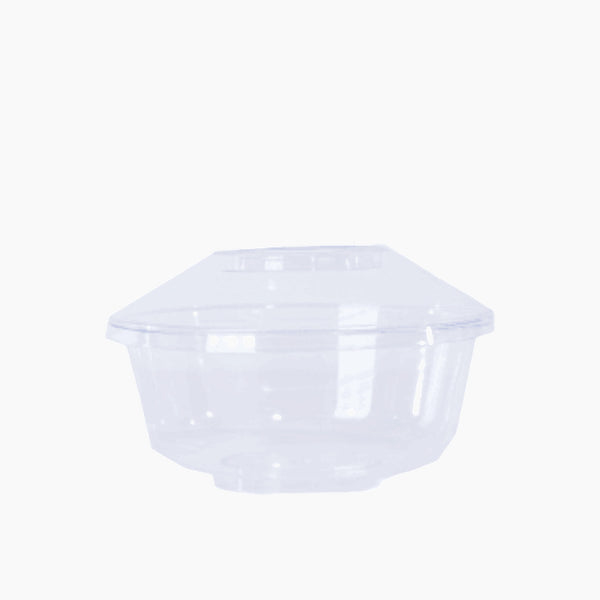 Rz Crystal Round Dessert Cup with Lid and Base 50 Pcs