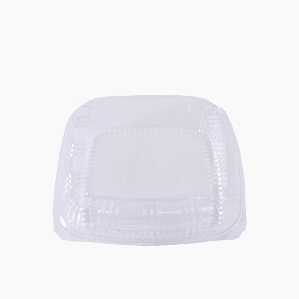 Plastic Containers Square Clear with Hinged Lid KT096