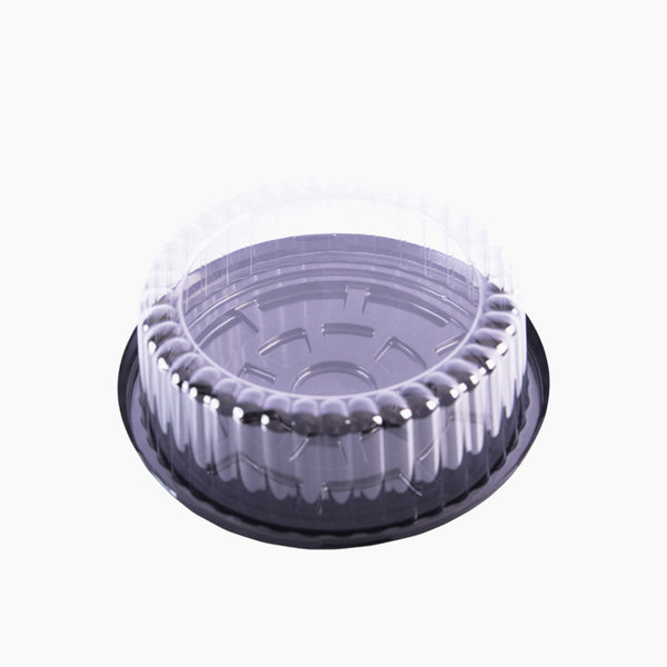 Plastic Containers Round Black Cake with Lid