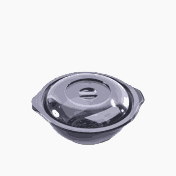 Plastic Containers Round PP Black 10 oz Microwavable with Lid 30 Pcs