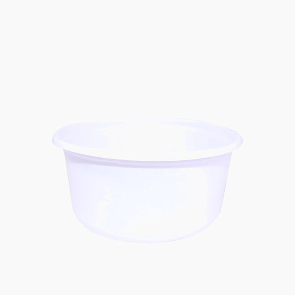 Plastic Containers Round White Microwavable 50 Pcs