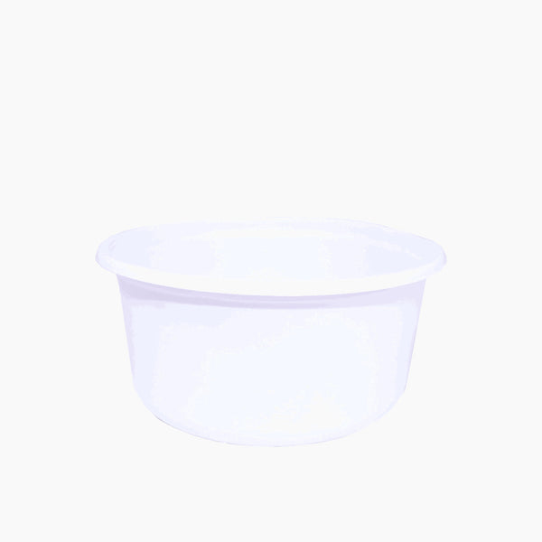 Plastic Containers Round White 50 Pcs