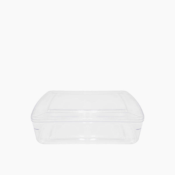 Rz Crystal Square Dessert Containers 350 g with Lid 1 Pc