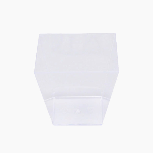 Rz Crystal Square Dessert Containers 25 Pcs
