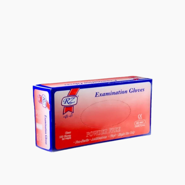 Rz Exam Gloves Red Box White Glove Powder Free