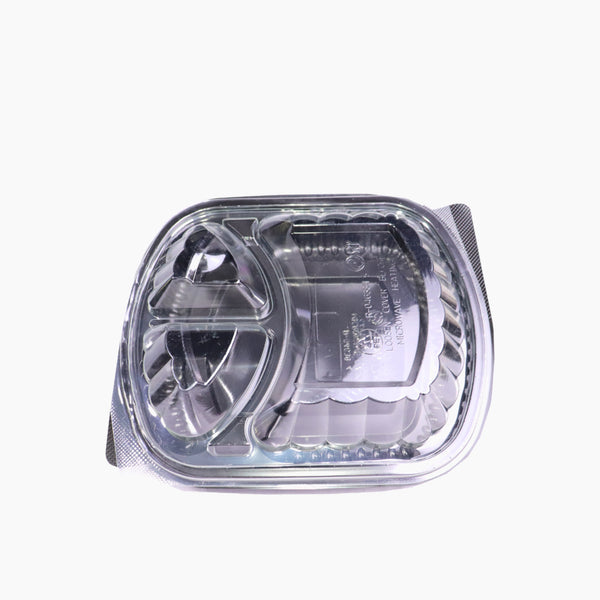 Black Microwave Container 3 partitions with lid 3 Pcs