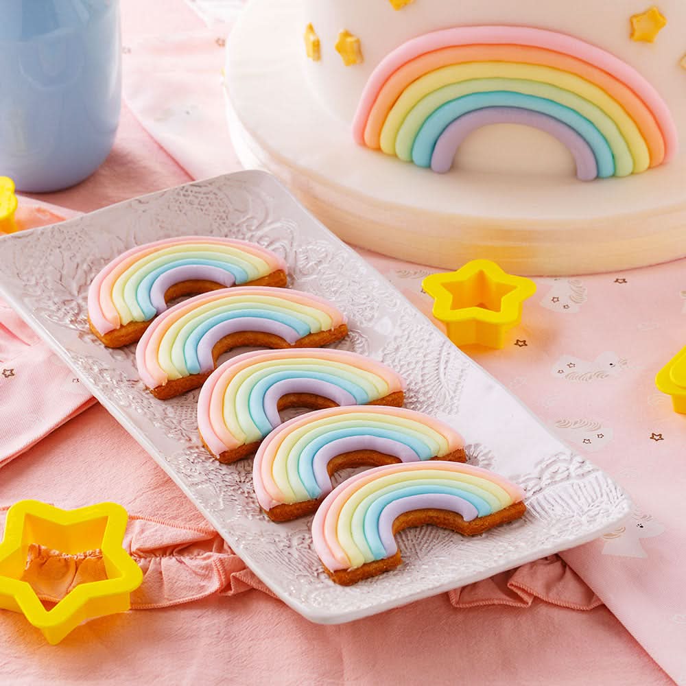 Decora Rainbow and Cloud Cookie Cutters Set - HUNA
