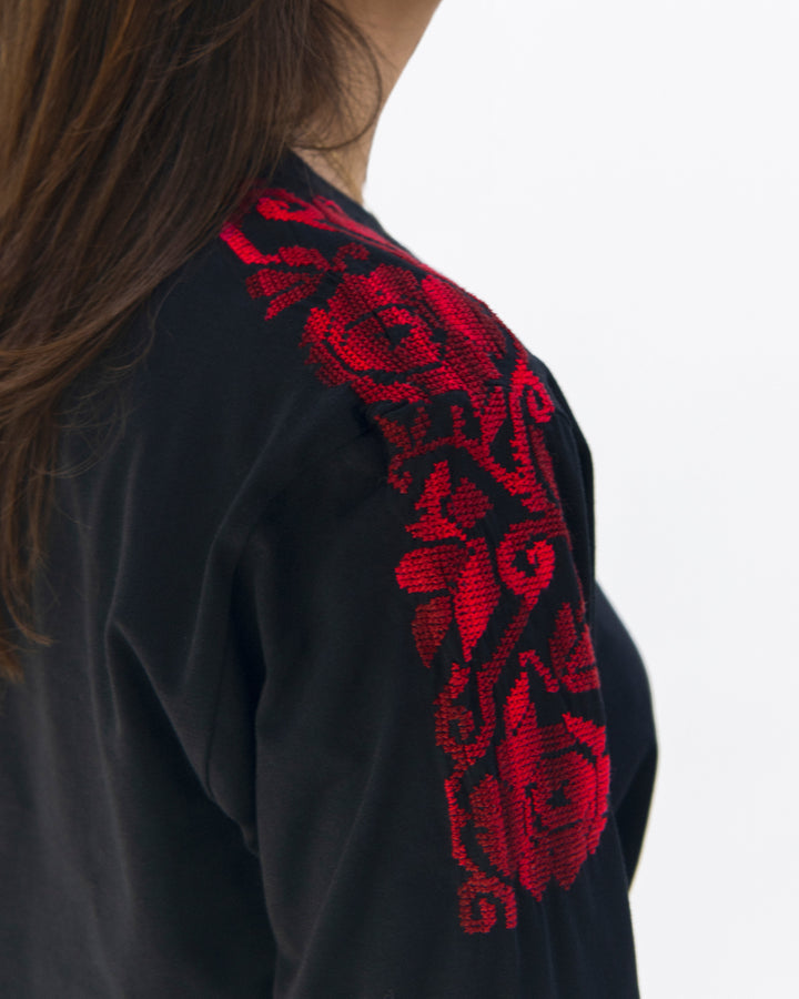 Ramz Embroidery Jouri Shoulders Hebron Embroidered Top