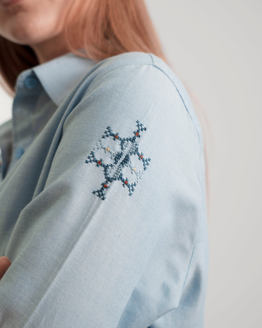 Ramz Embroidery Patches Blue Ramallah Gaza Jaffa Embroidered Shirt