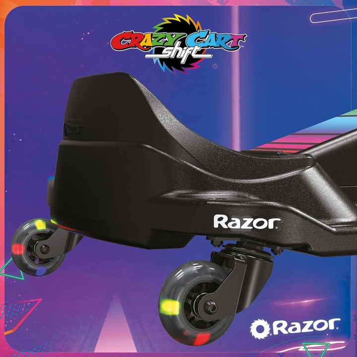 Razor Electric Vehicle For Drifting Crazy Cart Shift Lightshow - HUNA