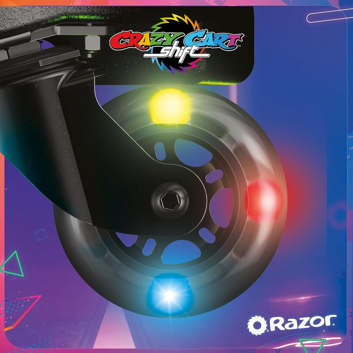 Razor Electric Vehicle For Drifting Crazy Cart Shift Lightshow - HUNA