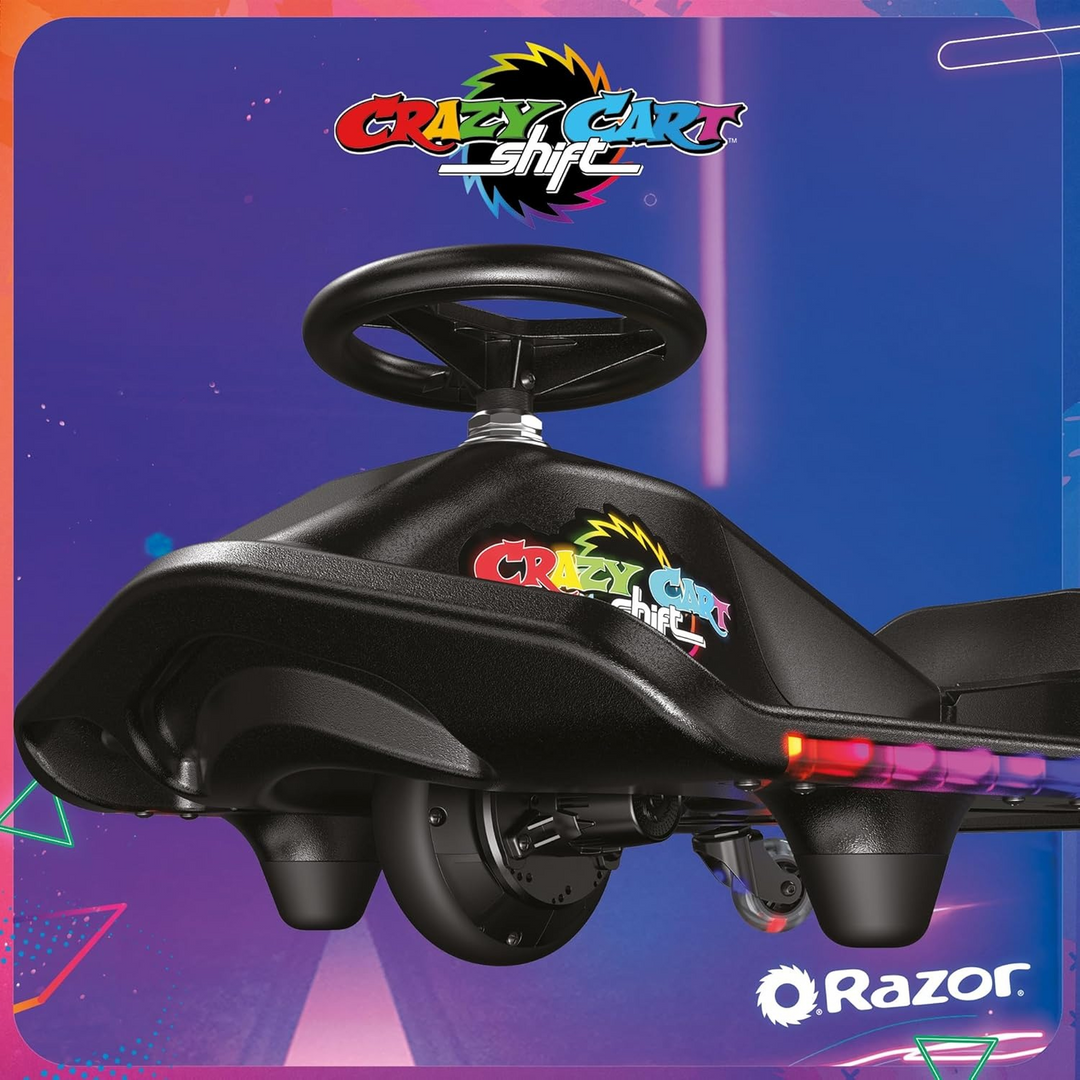 Razor Electric Vehicle For Drifting Crazy Cart Shift Lightshow - HUNA