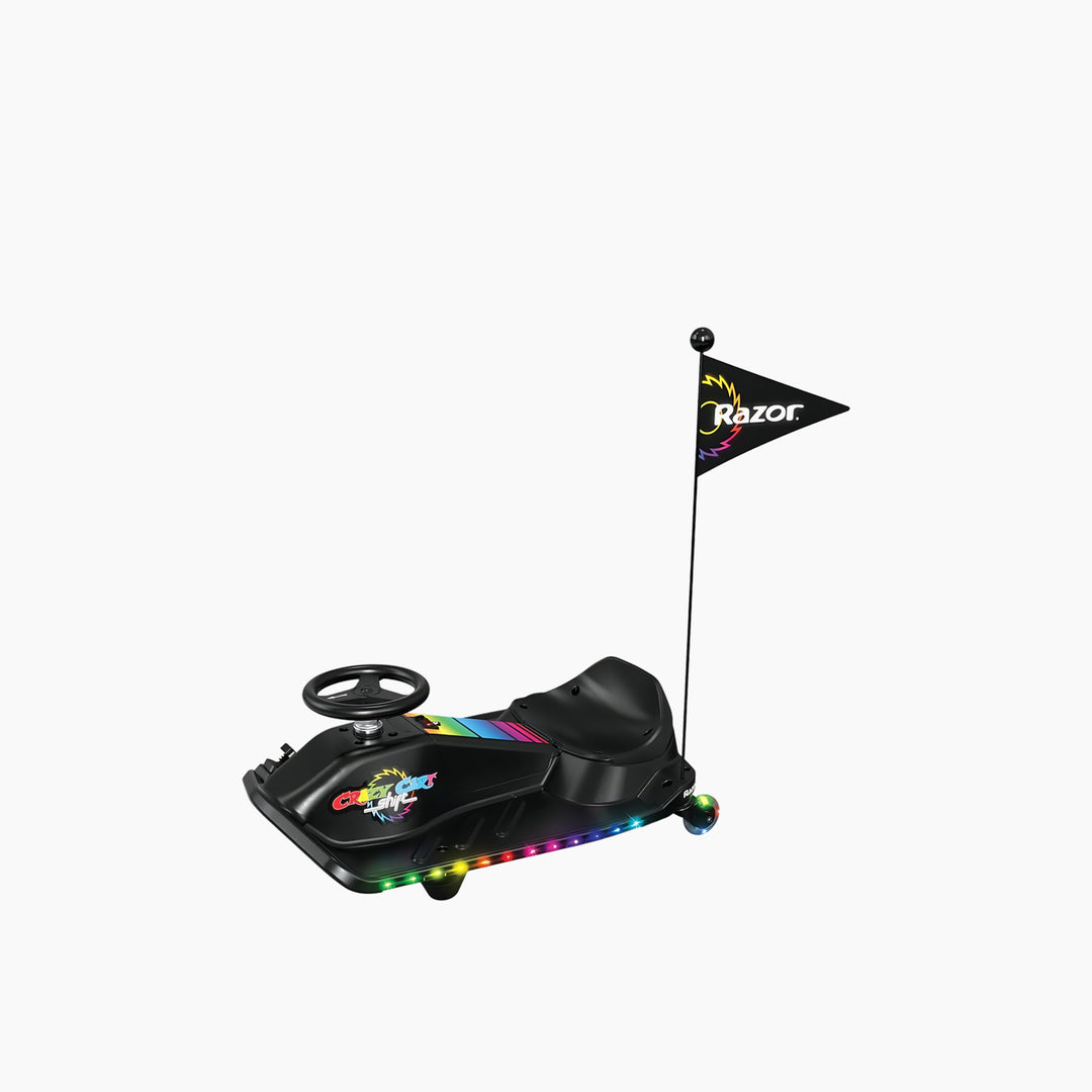Razor Electric Vehicle For Drifting Crazy Cart Shift Lightshow - HUNA