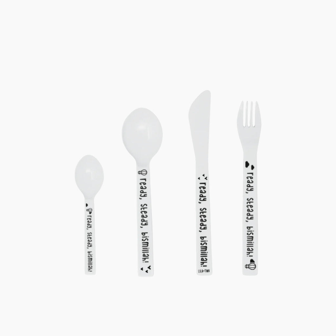 Lila + Tiny Ready Steady Bism-Allah Cutlery
