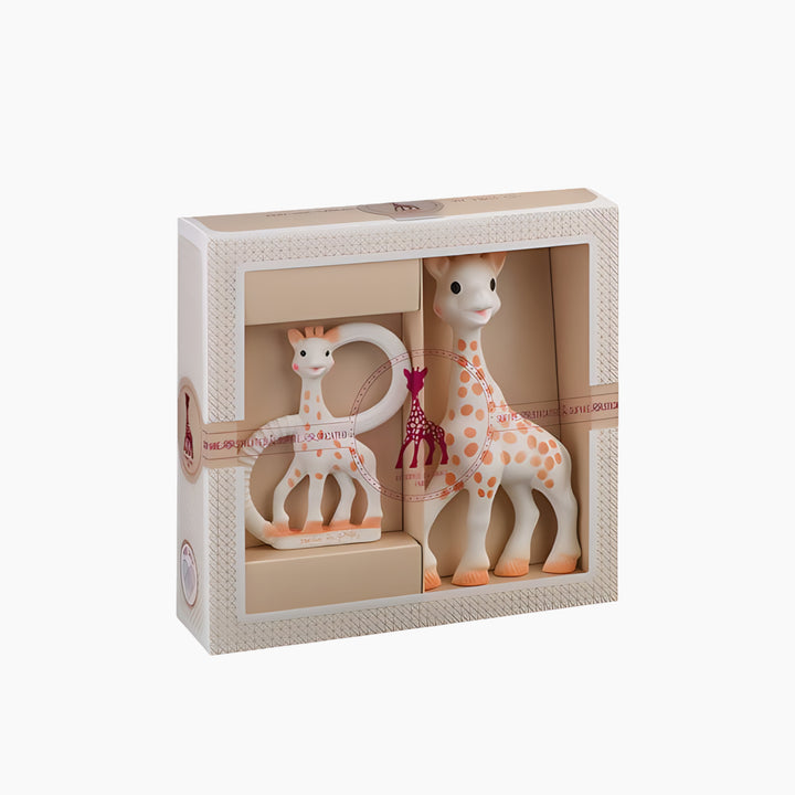 Sophie La Giraffe Ready to Give Birth Gift Box with 100% natural rubber teething ring