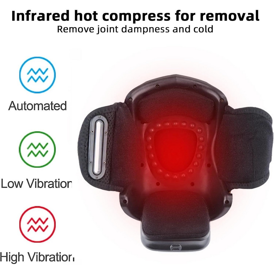 Kneecap Rechargeable Laser Heat and Vibration Therapy Device