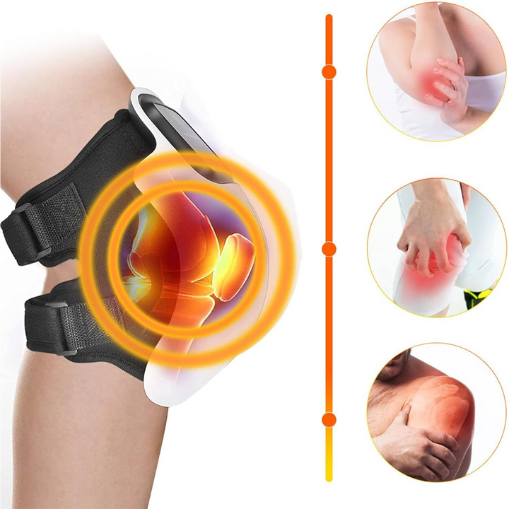 Kneecap Rechargeable Laser Heat and Vibration Therapy Device