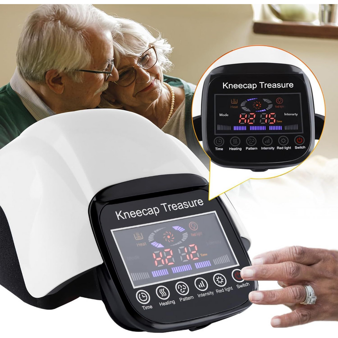 Kneecap Rechargeable Laser Heat and Vibration Therapy Device