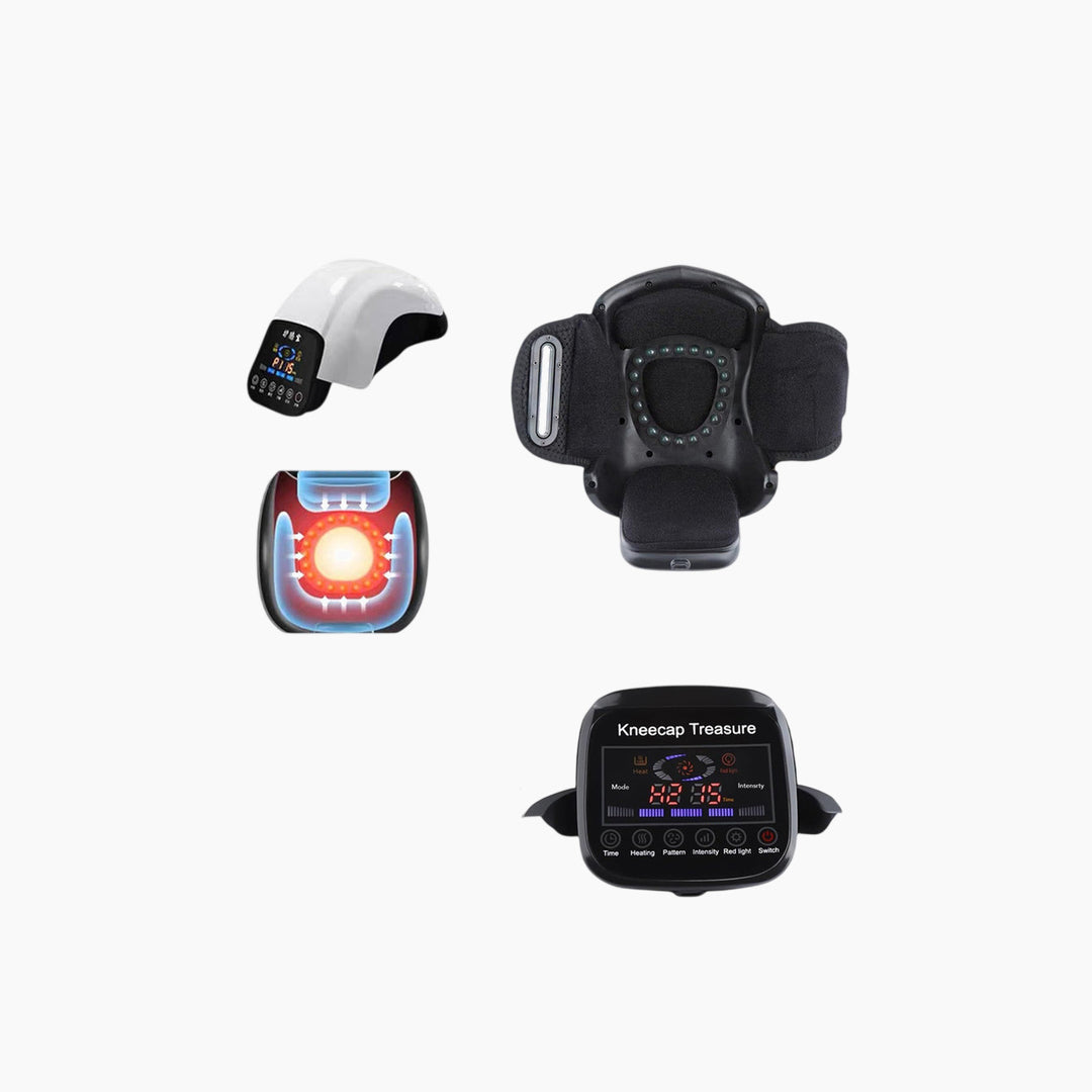 Kneecap Rechargeable Laser Heat and Vibration Therapy Device
