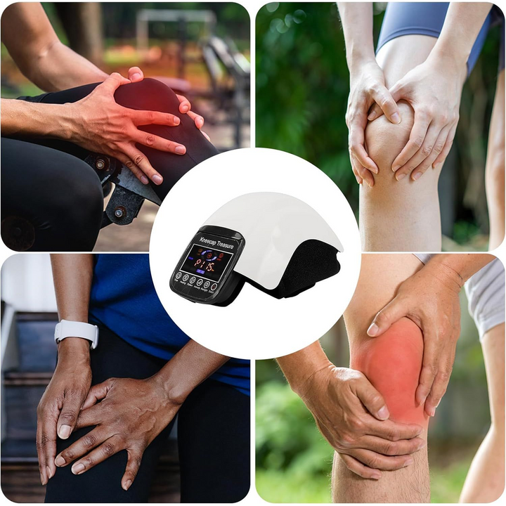 Kneecap Rechargeable Laser Heat and Vibration Therapy Device