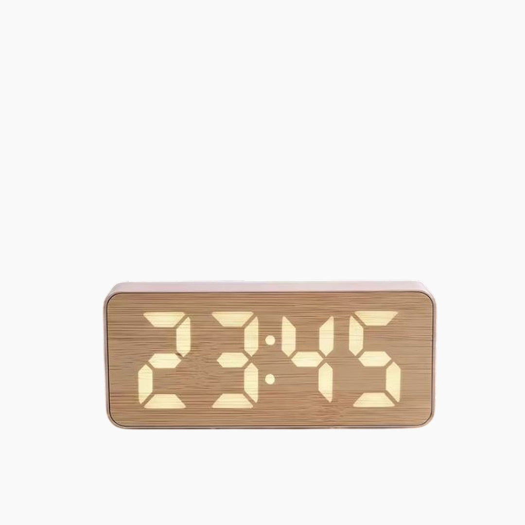 Generic Rechargeable Wooden LED Clock
