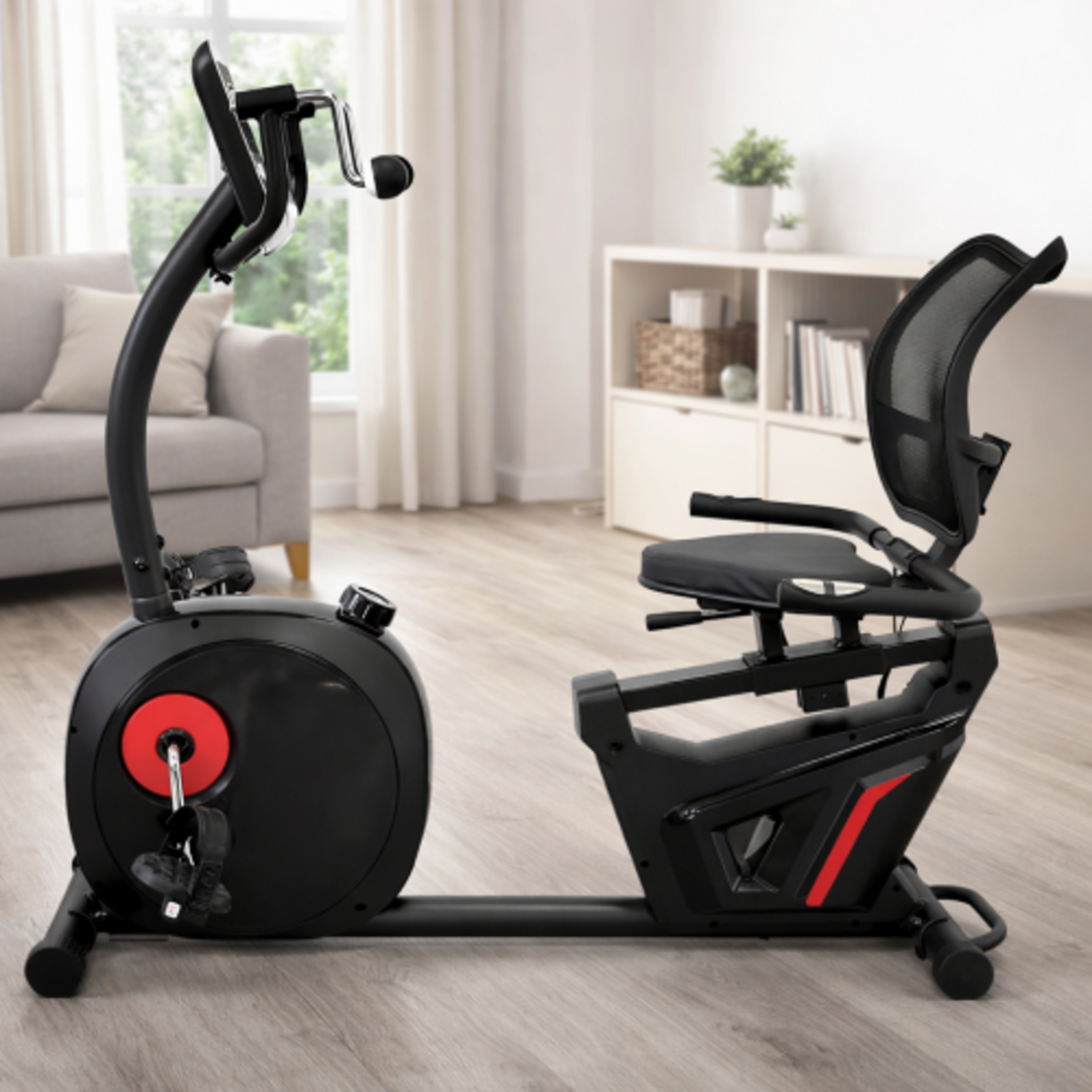 RAUGAJ Recumbent Exercise Bike with Backrest
