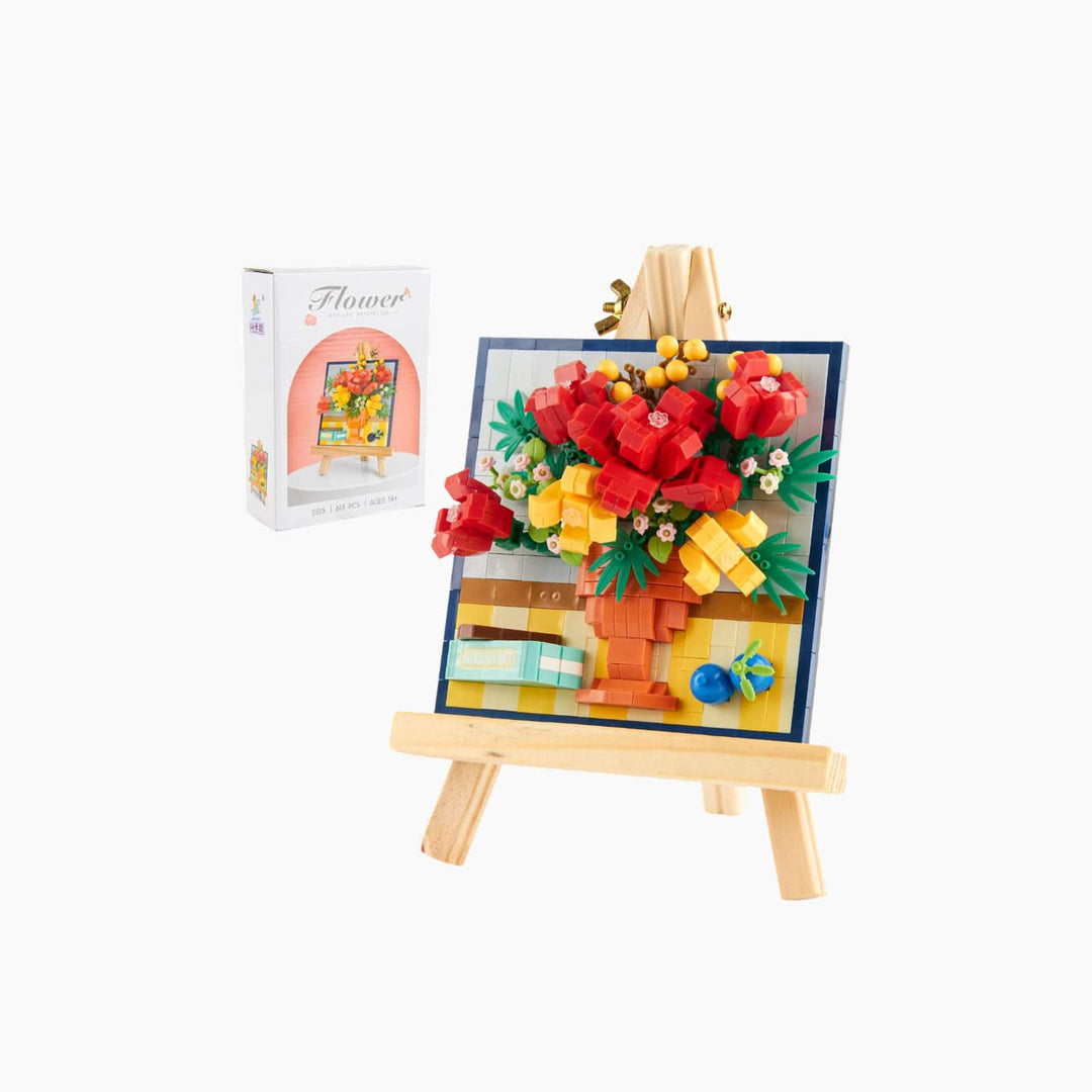 Red Flower Canvas Puzzle with 1000 pieces