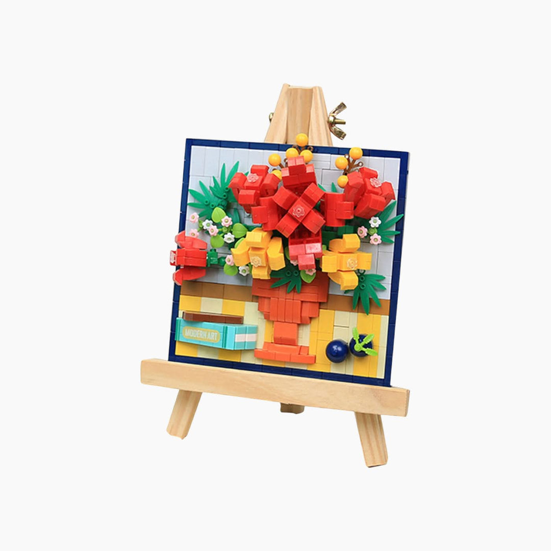 Red Flower Canvas Puzzle with 1000 pieces