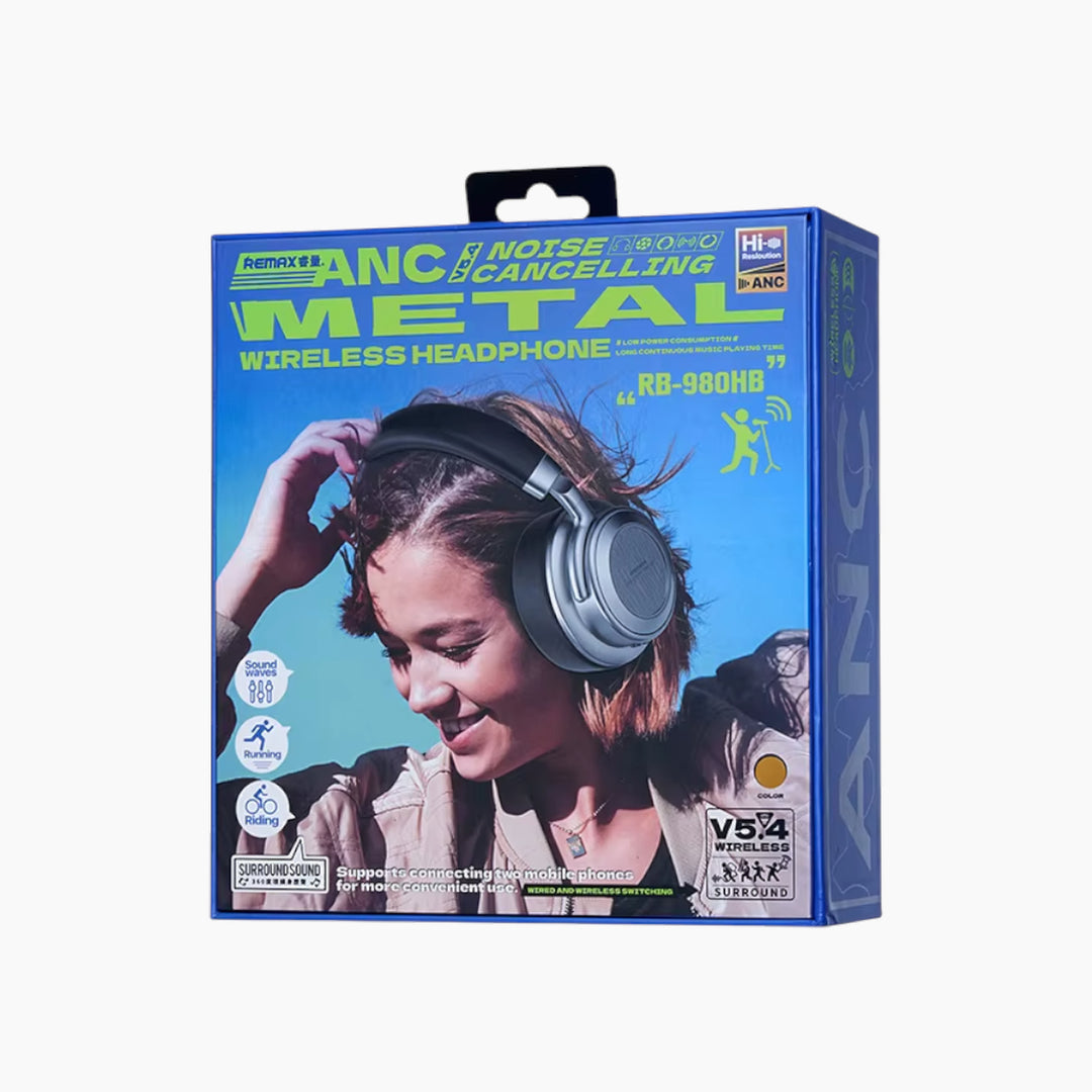 REMAX RB-980HB ANC noise cancelling metal wireless gaming headphones