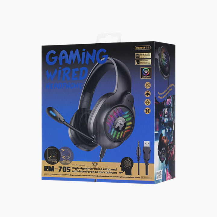 Remax RM-705 wired gaming headset with microphone
