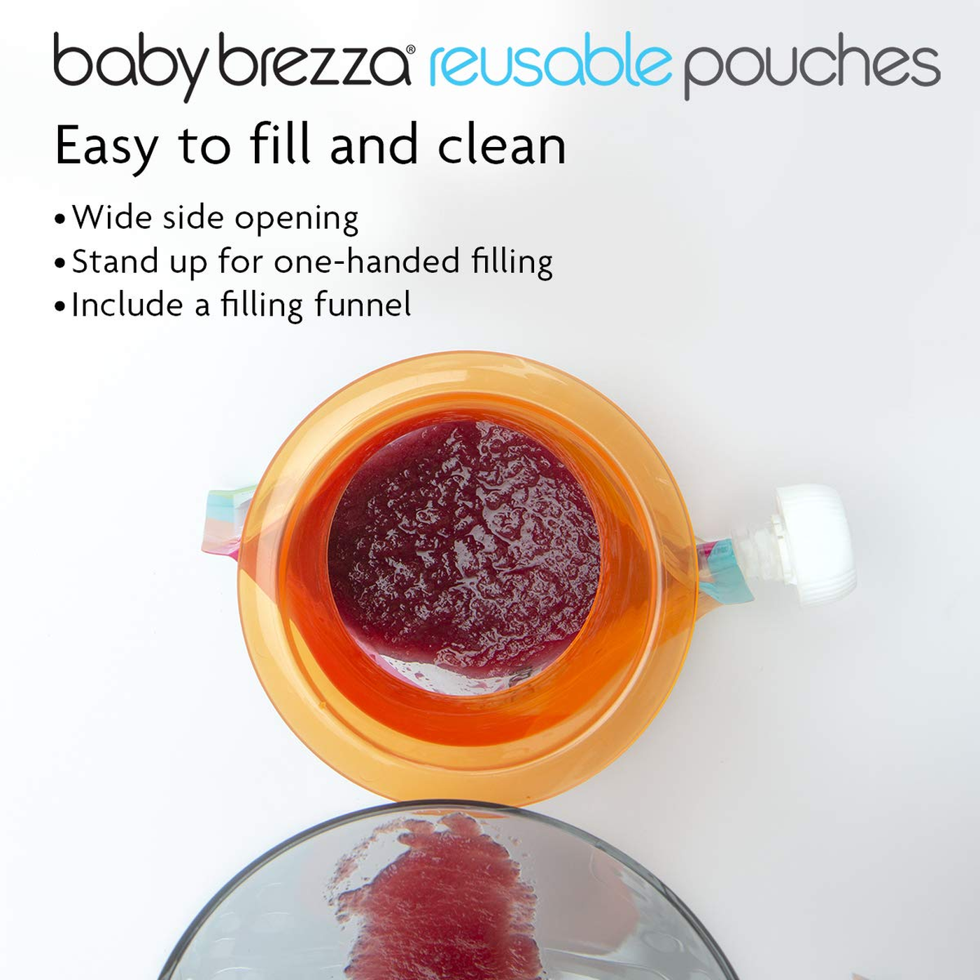 Baby Brezza Reusable Baby Food Pouches Baby Brezza Reusable Baby Food Pouches