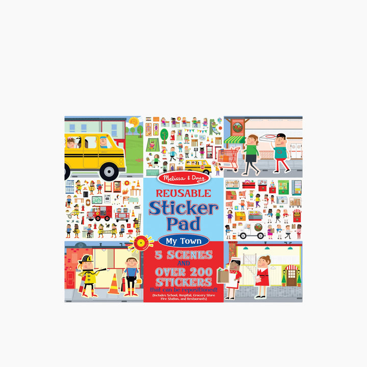 Melissa &amp; Doug Reusable Sticker Pad, My Town theme