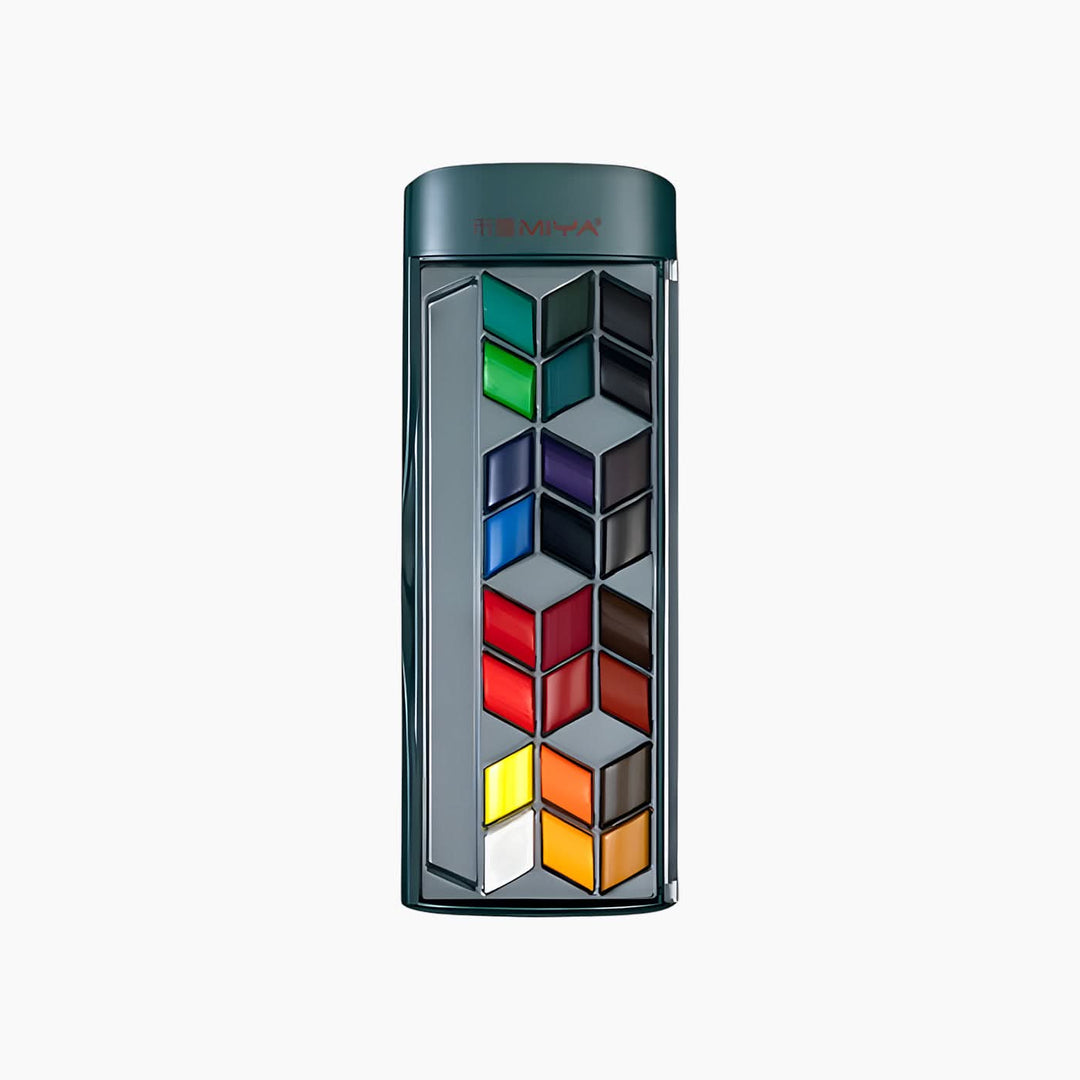Miya Himi Rhombus Solid Watercolor Kits 36-color set in green box