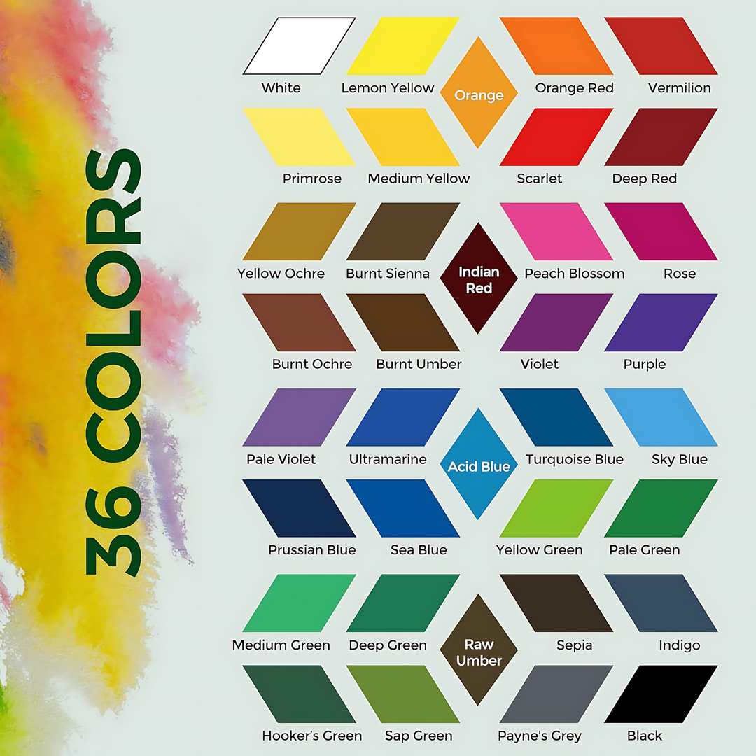 Miya Himi Rhombus Solid Watercolor Kit 12 Colors