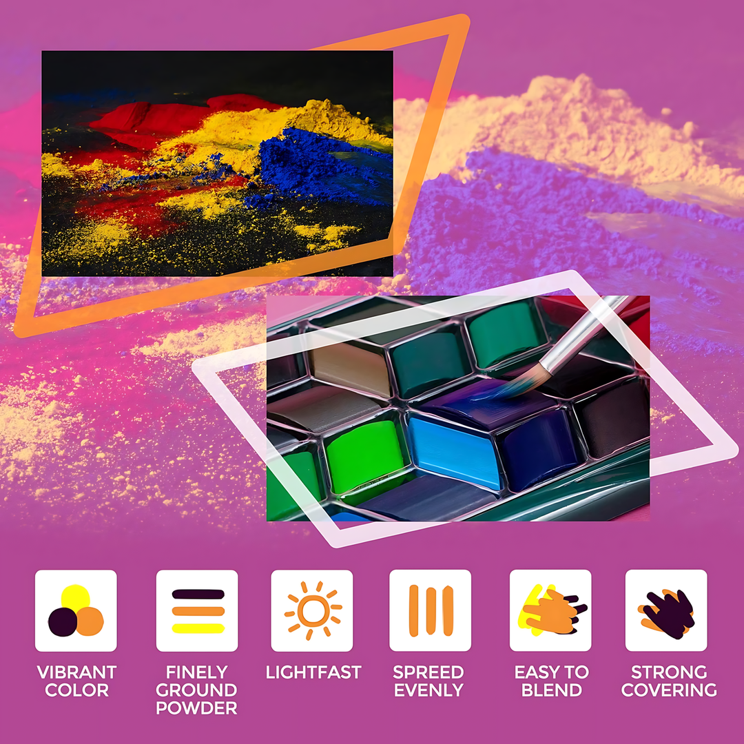 Miya Himi Rhombus Solid Watercolor Kits 36-color set in green box