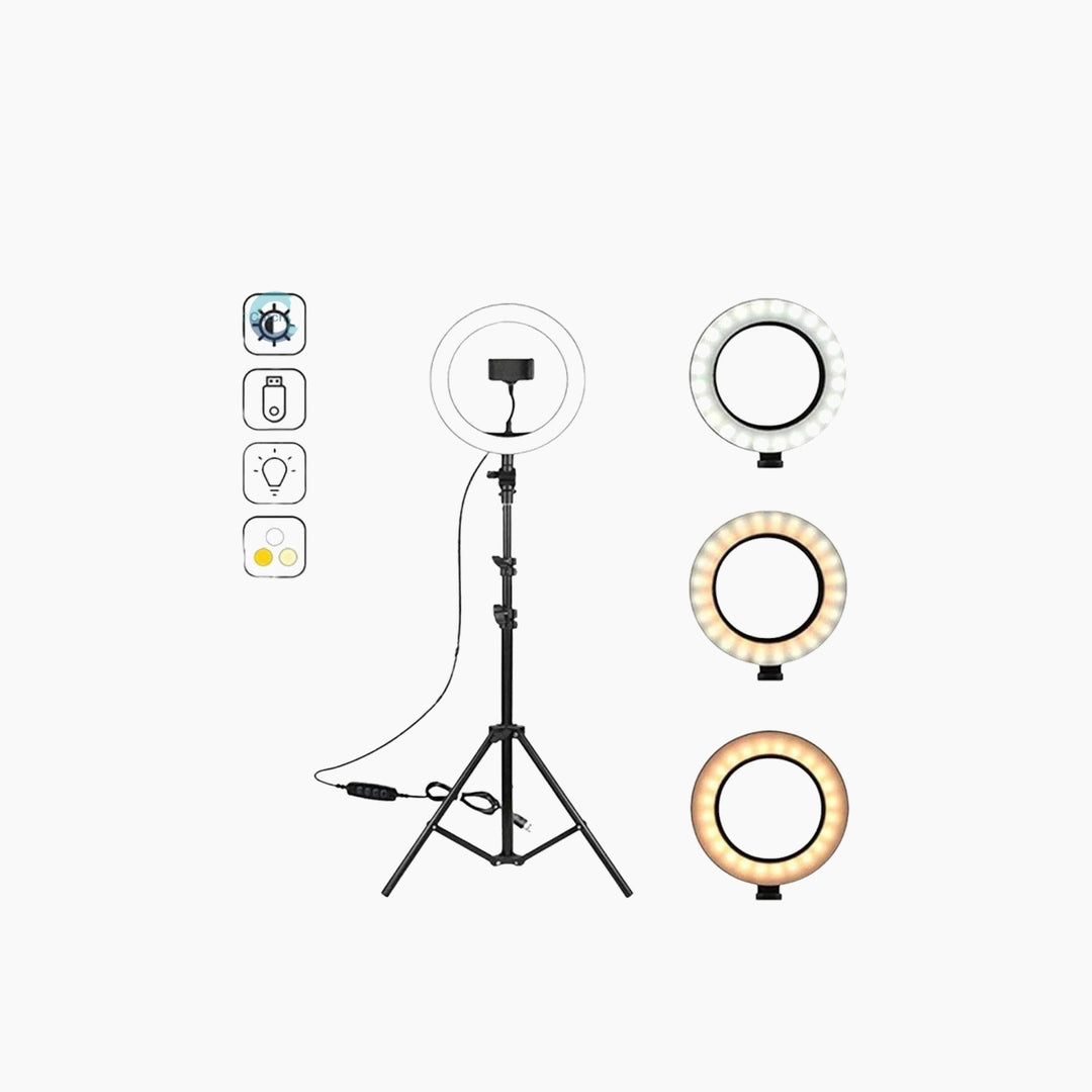Ring light with tripod, 26cm ring size