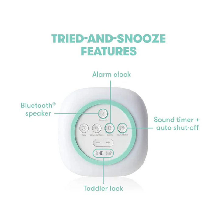 Frida Baby Rise Shine 3-In-1 Alarm Clock with sound machine, nightlight, and when-to-wake clock