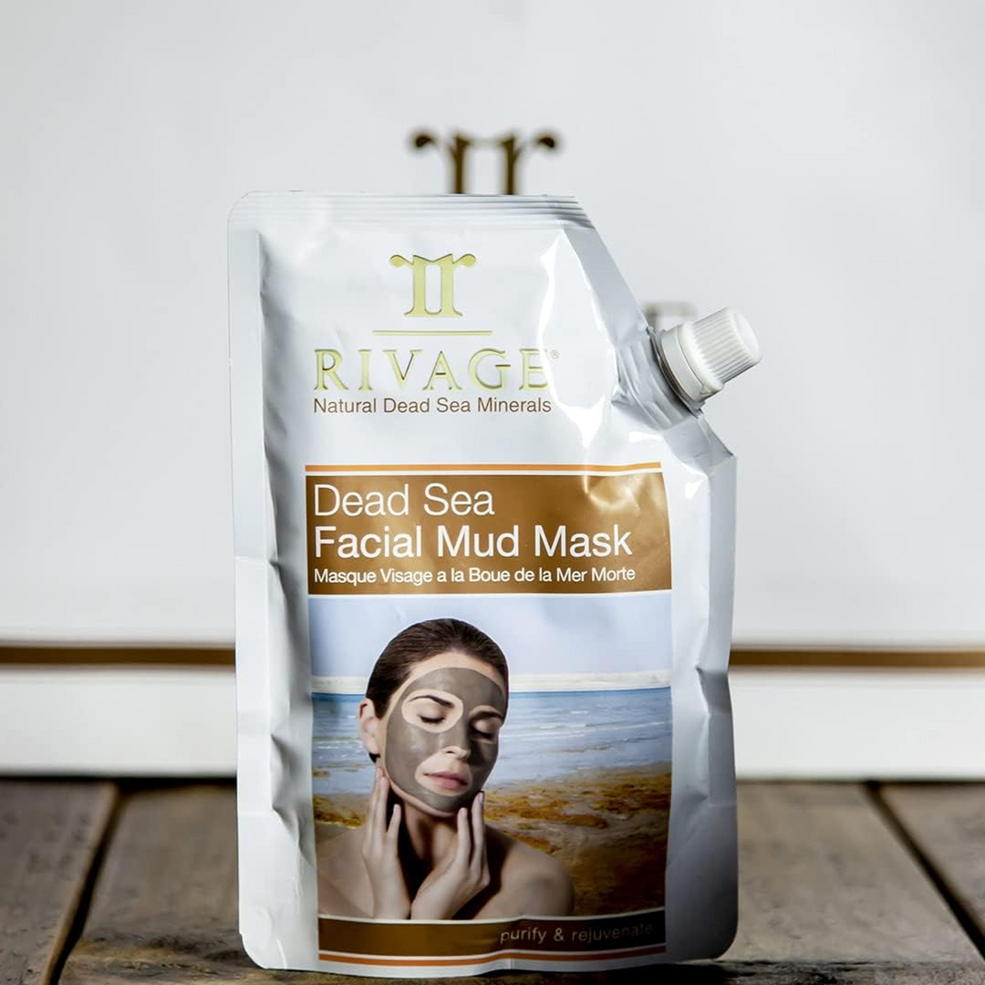 Rivage 200g facial mud mask for purifying and revitalizing skin