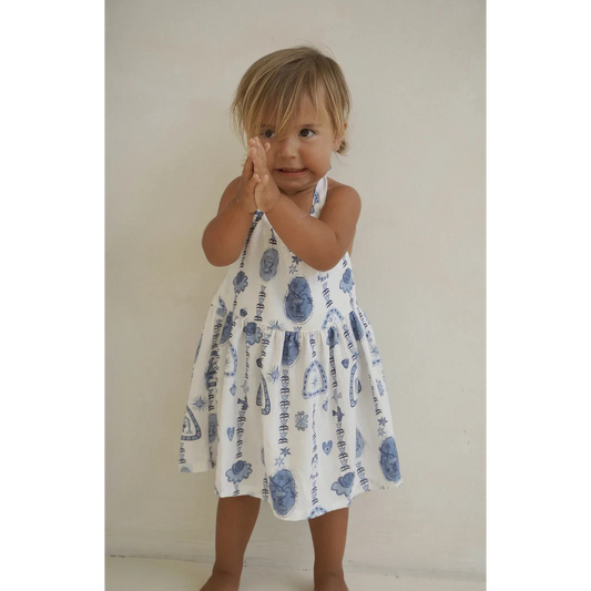 Bisou Petite ROMY DRESS - AZURE ISLA