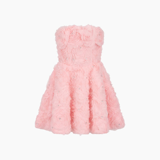 Elliatt Rosella Strapless Mini Dress In Pin