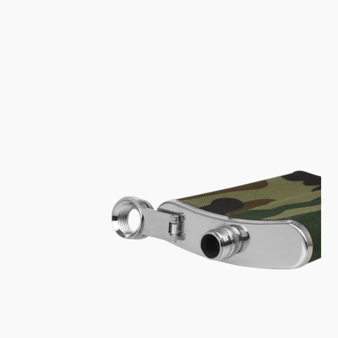 Rothco Woodland Camo Stainless Steel Flask - HUNA