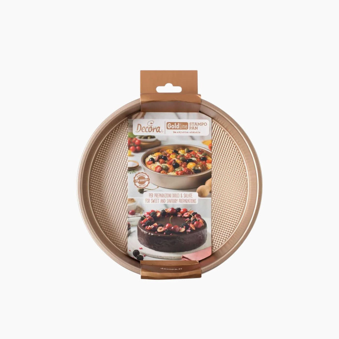 Decora Round Rose Gold Line Cake Mold - HUNA